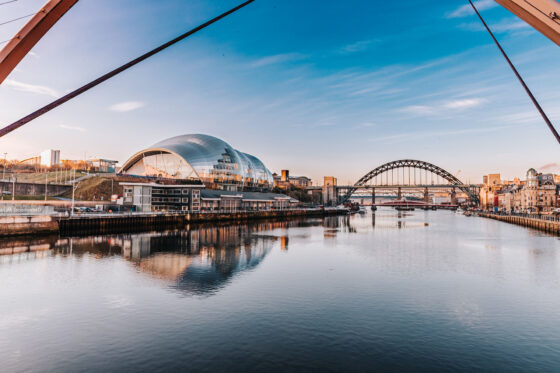 View along the river at Newcastle-upon-Tyne